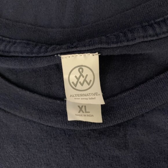 The Outsider 1010 Alternative Crewneck T Shirt XL Blue Short Sleeves Graphic - Picture 6 of 6